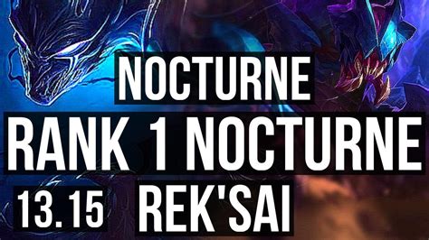 Nocturne Vs Reksai Jng Rank 1 Nocturne Rank 5 68 Winrate 12 2