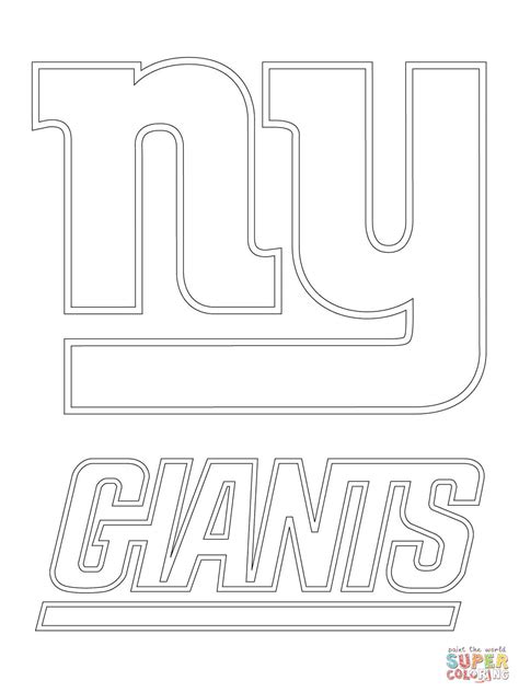 New York Giants Logo coloring page | Free Printable Coloring Pages