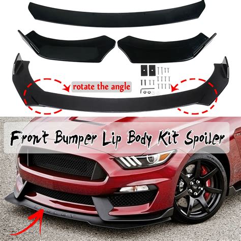 Pcs Front Bumper Lip Spoiler Side Lower Splitter Body Kit Guard Hot