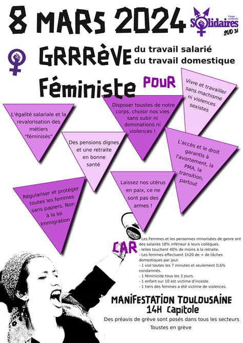 Grève Féministe Du 8 Mars 2024 Sud Santé Sociaux 31