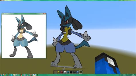 My first Pixelart, Lucario : Minecraft