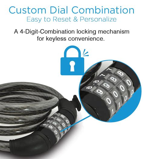 4 Digit Combination Bike Lock Aduro Products