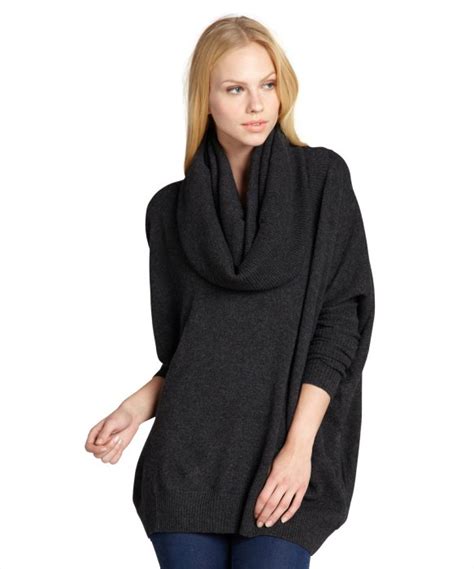 Lyst Autumn Cashmere Pepper Grey Cashmere Oversized Cowl Neck Sweater