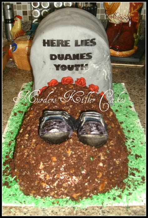 Over The Hill Tombstone Cake Got The Idea Online Somewhere Tfl Over