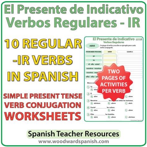 Verbos Que Terminan En Ir Worksheet Answers Uno