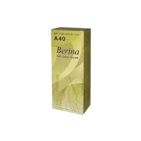 Berina Hair Color Cream A40 Light Matt Blonde 60 Ml Hair Dye Permanent