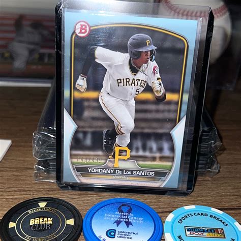 Yordany De Los Santos 2023 Bowman Sky Blue Parallel 499 Pittsburgh Pirates