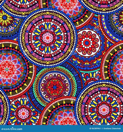 Hippie Mandala Pattern Stock Illustration Illustration Of Motif