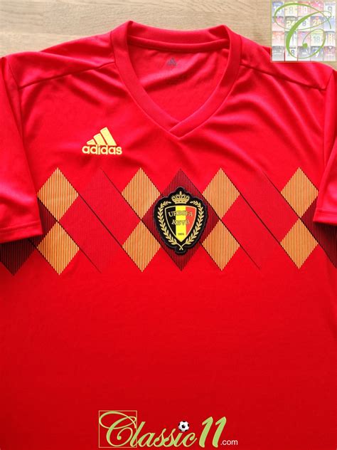 2018/19 Belgium Home Football Shirt / Old Classic Adidas Soccer Jersey ...