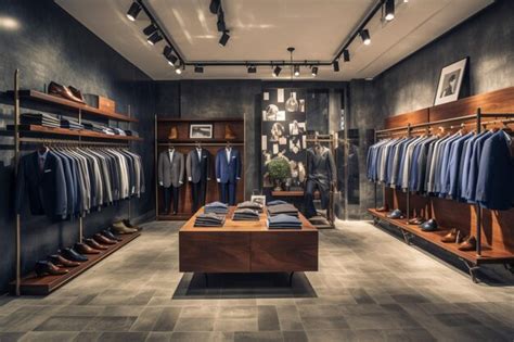 Premium Ai Image Modern Men Fashion In Retail Boutique Store