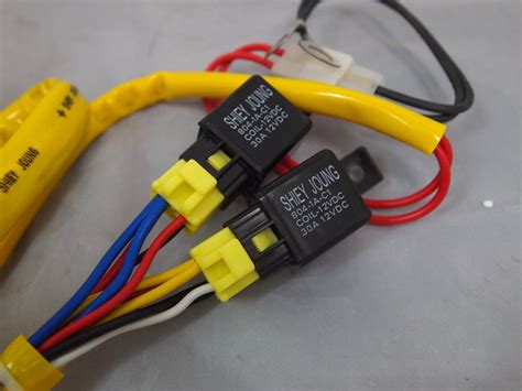 H4 Headlight Relay Wiring Harness 4 Headlamp Light Bulb Socket Plugs Set Ebay