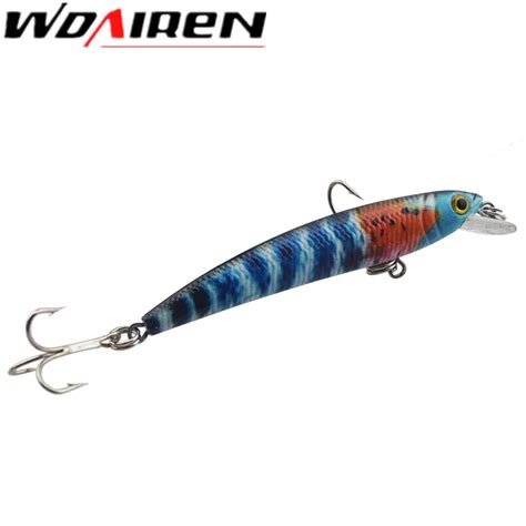 1 pçs 7 5cm 4 6g duro isca de pesca minnow wobblers ganchos pesca