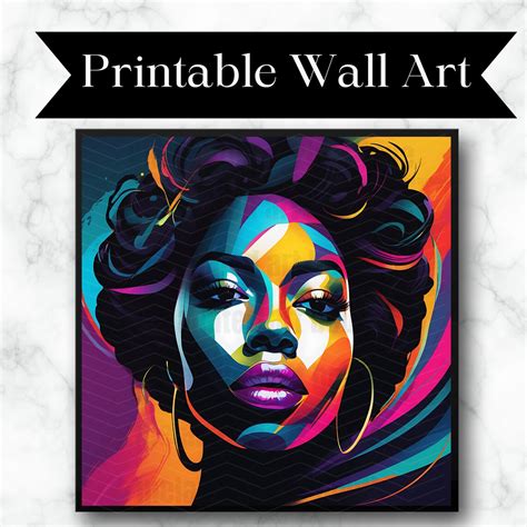 Melanated Wall Art Black Woman Art Black Girl Wall Art Black History