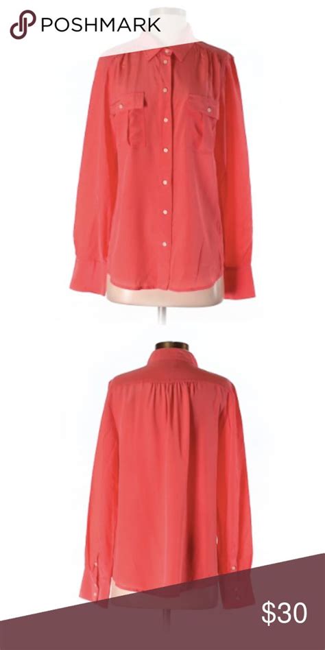 Coral Silk Blythe Blouse By J Crew Factory