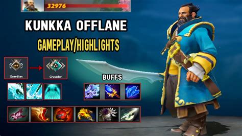 Dota Kunkka Offlane Gameplay Highlights Low Mmr Youtube