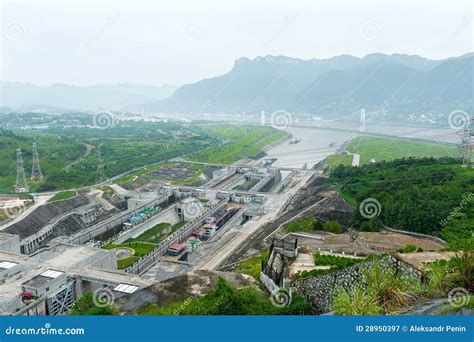 Vue Du Three Gorge Dam Image Stock Image Du Gorges Ressources 28950397