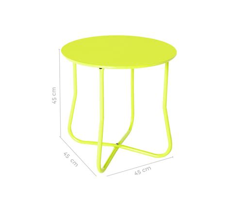 Table D Appoint D Ext Rieur Acier Vert Haapiti Table Basse Bout