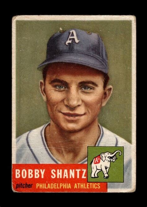 1953 Topps Set Break 225 Bobby Shantz LOW GRADE Crease GMCARDS EBay