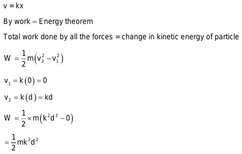 A Particle Of Mass M Moves On A Straight Line Withits Velocity Varying