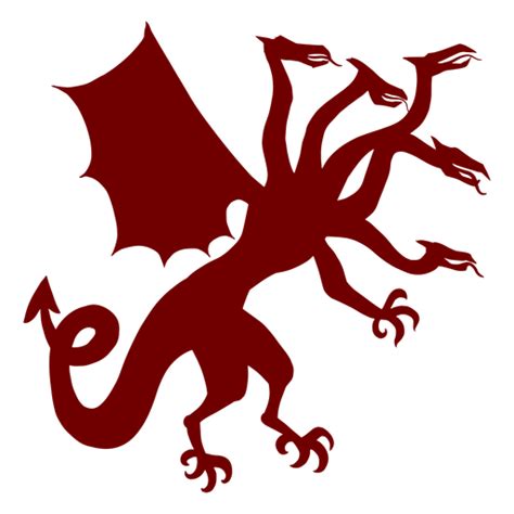 Heraldry Emblem Five Headed Dragon Silhouette Png And Svg Design For T Shirts