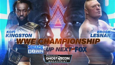 Kofi Kingston Vs Brock Lesnar Campeonato Wwe Wwe Smackdown