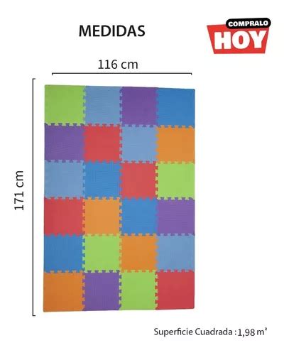 Piso Goma Eva Encastrable Antigolpes Beb S Multicolor Pza En Venta