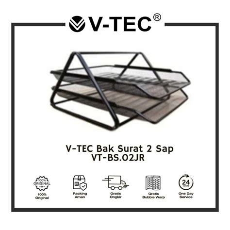 Jual V TEC Bak Surat Susun Jaring Hitam Document Tray Shopee Indonesia