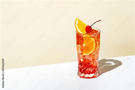 Sex On The Beach Popular Alcoholic Cocktail Drink With Vodka Peach Liqueur Orange And