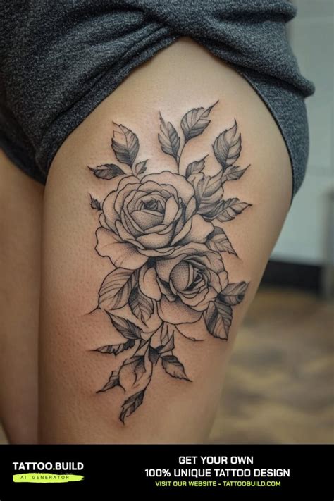 30 Rose Tattoo Designs For Thigh Stunning Designs And Ideas