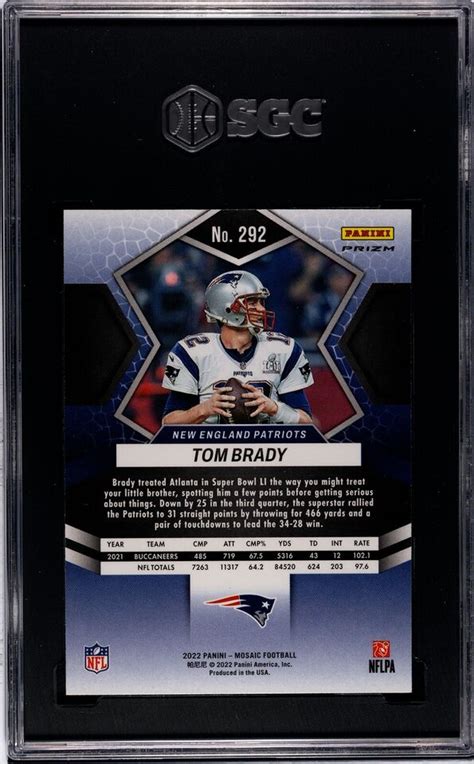 Panini Mosaic Genesis Super Bowl Li Mvp Tom Brady Ebay