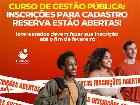 FJM abre cadastro reserva para curso de Gestão Pública