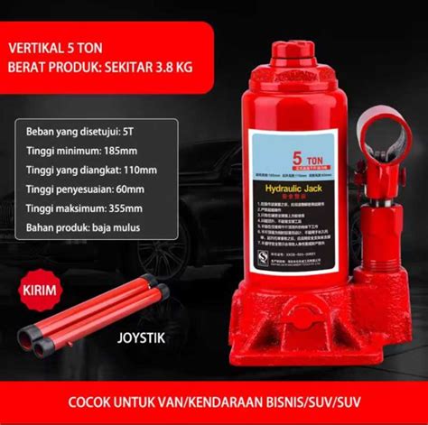 Bottle Hydraulic Jack Dongkrak Mobil Hidrolik Botol Ton T Dongkrak