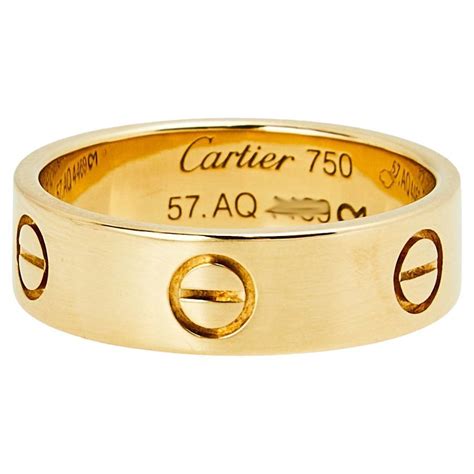 Cartier Love 18k Yellow Gold Ring Size Size 57 At 1stdibs Cartier 750