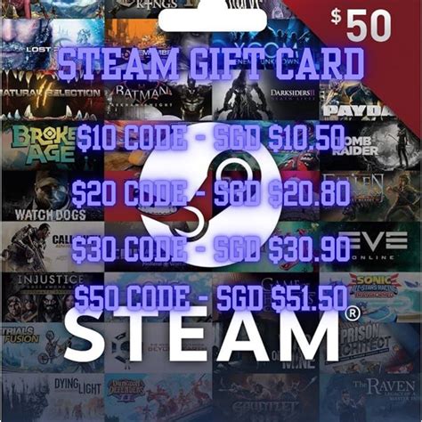 Sgd Steam Credit Top Up Steam Wallet Codesteam T Card Video