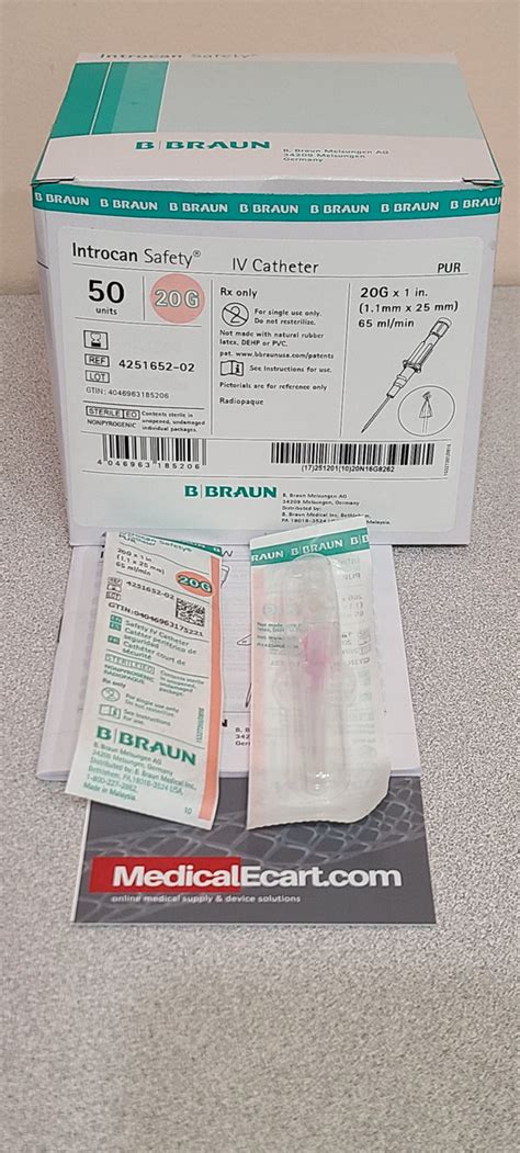 B Braun 4251652 02 Introcan Safety® Iv Catheter