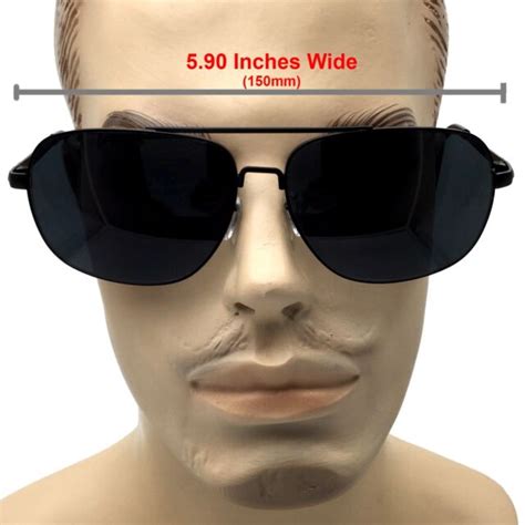 Xl Extra Wide Frame Big Head Mens Sunglasses Super Dark Lens Face Casual Tall Ebay