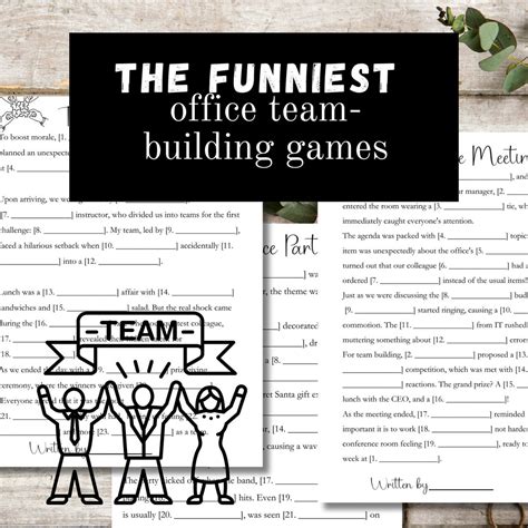 Team Building Games Funny Office Games Office Party Games Work Games ...