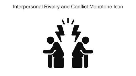 Interpersonal Rivalry And Conflict Monotone Icon In Powerpoint Pptx Png