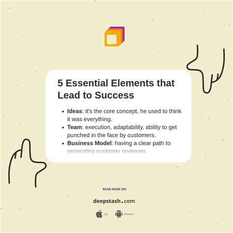 Essential Elements That Lead To Success Deepstash