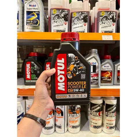 Jual OLI MESIN MOTUL MATIC SCOOTER POWER LE 5W40 100 SYNTHETIC 1 LITER