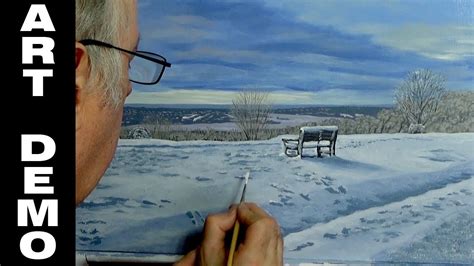 Painting Snow In Oils Demonstration Youtube