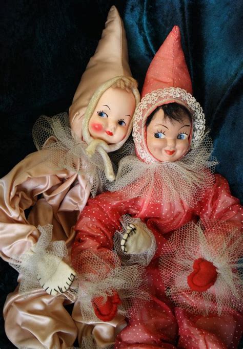 Wonderful Vintage Pair Of Early Cloth Pixie Dolls For You To Etsy