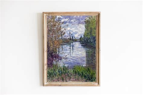 PRINTABLE ART Vintage Seine Landscape Painting French Painting Oil ...