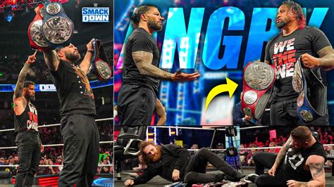 Roman Reigns Angry On Jimmy Uso Roman Reigns Destroys Sami Zayn