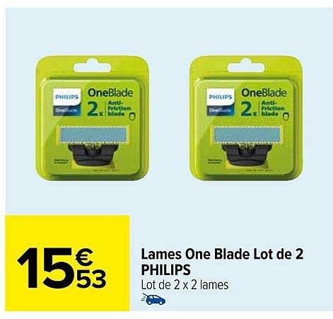 Promo Lames One Blade Philips Lot De 2 Chez Carrefour ICatalogue Fr