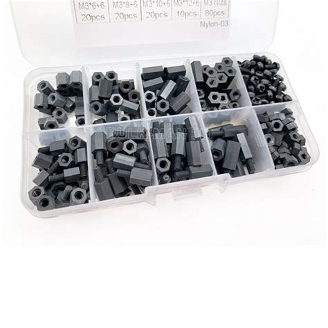 M3 Nylon Black Hex M F Spacers 300pcs Set