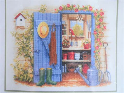 My Garden Shed Counted Cross Stitch Kit X Etsy