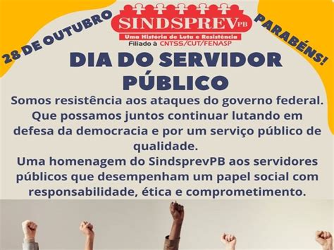 Dia Do Servidor P Blico Sindsprev Pb