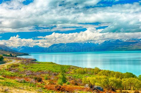 Lake Pukaki stock photo. Image of beautiful, aoraki - 101477378