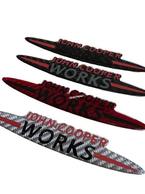 John Cooper Works Badge Replacement Real Carbon Fibre Gen 1 2 3